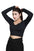 Loee Fits Long Sleeve Notch Neck Crop Top